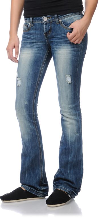 Almost Famous Shannon Medium Blue Bootcut Jeans