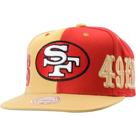 NFL Mitchell and Ness San Francisco 49ERS The Split Snapback Hat