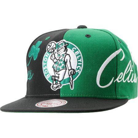 NBA Mitchell and Ness Boston Celtics The Split Snapback Hat