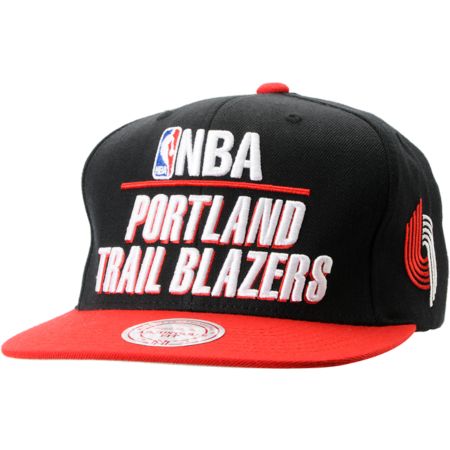 NBA Mitchell and Ness Trail Blazers Media Day Snapback Hat