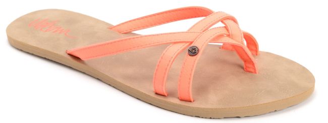 Volcom Girls Lookout Neon Orange Sandal
