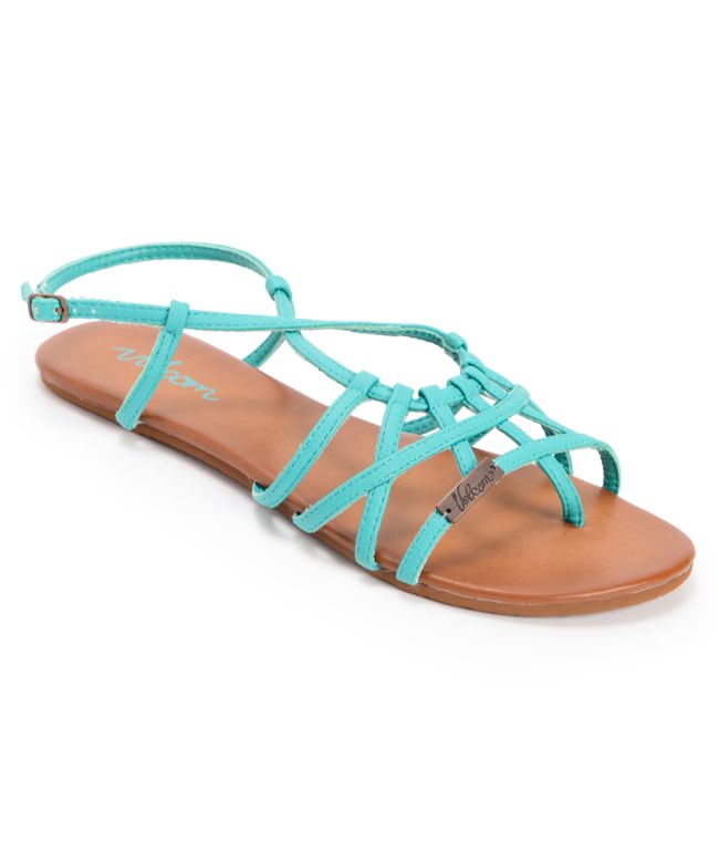 Volcom Girls No Sweat Teal Creedler Sandals