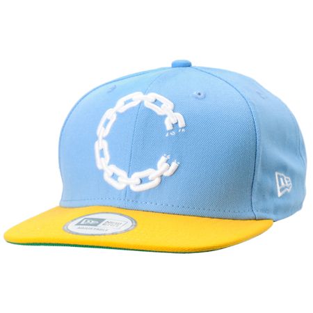 Crooks and Castles Chain New Era Blue & Yellow Snapback Hat