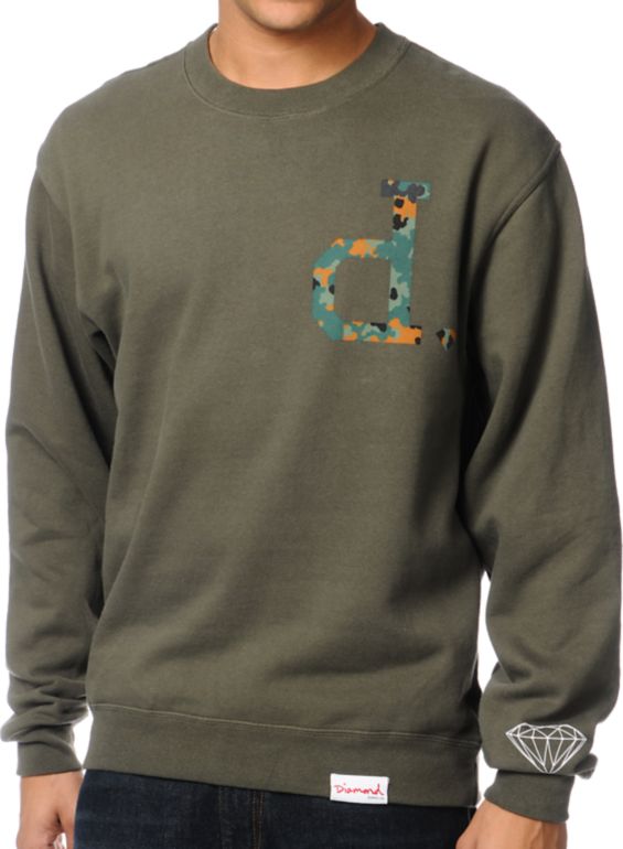 Diamond Supply Co. Unpolo Army Camo Crew Neck Sweatshirt