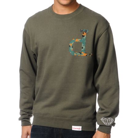 Diamond Supply Co. Unpolo Army Camo Crew Neck Sweatshirt