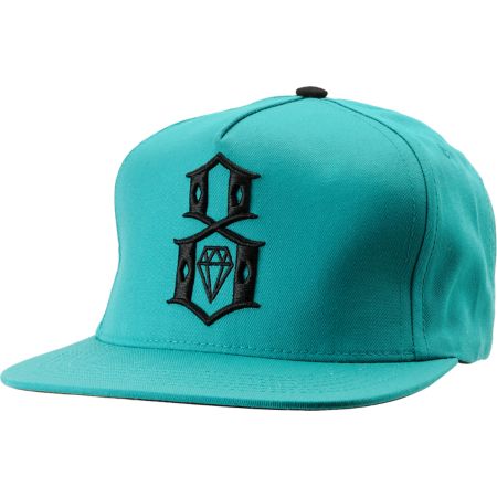 REBEL8 R8 Logo Teal Snapback Hat
