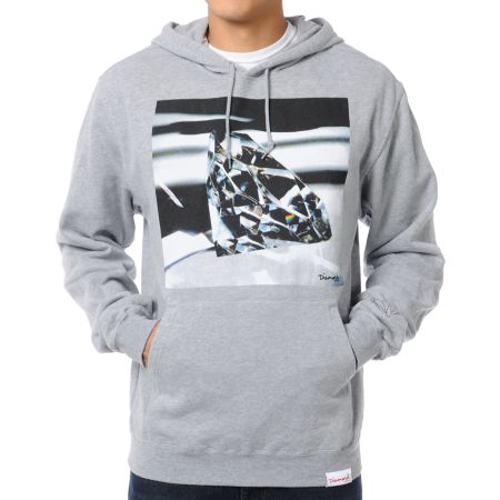 Diamond Supply Brilliant Glass Heather Grey Pullover Hoodie