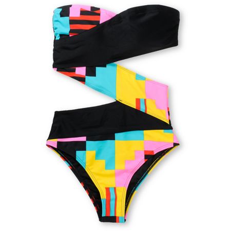 Volcom Girls Block Box One Piece Swimsuit