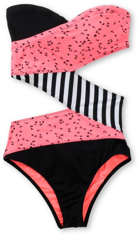Volcom Girls Jail Bird One Piece Swimsuit