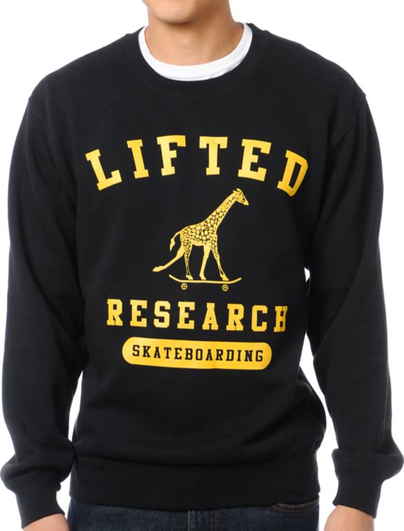 LRG Lifted Academy Black Crew Neck Sweatshirt