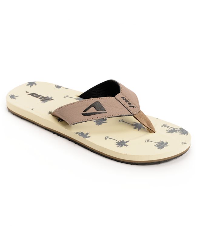 Reef Palms HT Prints Steeze Brown & Tan Sandals