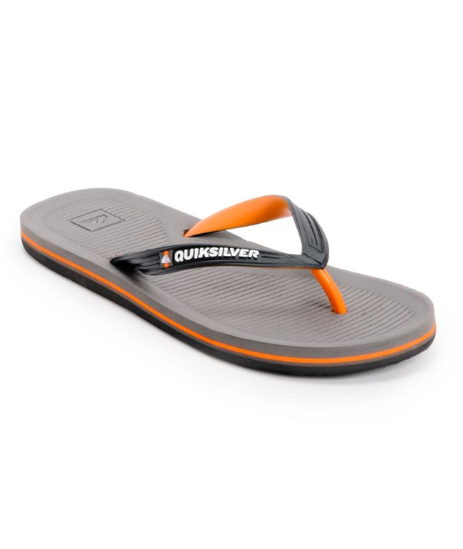 Quiksilver Haleiwa Black, Orange, & Grey Sandals