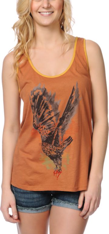 Obey Taking Flight Brown Rookie Tank Top