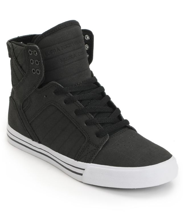 Supra Skytop Black Gunny TUF Canvas Skate Shoe