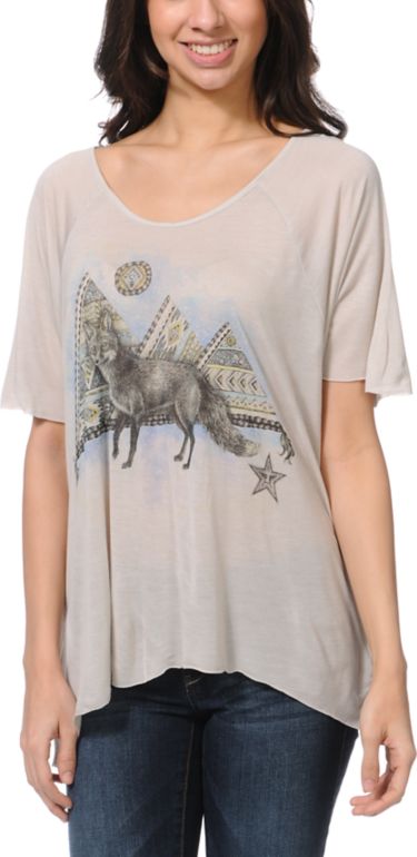 Obey Fox Grey Harmony Top