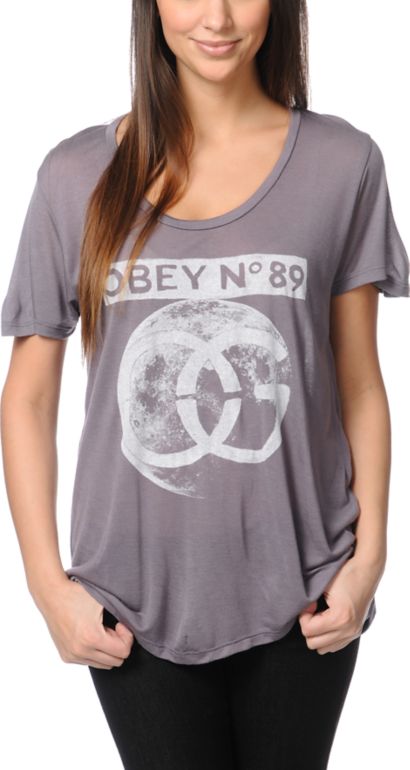 Obey Moon Mauve Beau Tee Shirt
