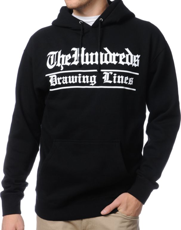 The Hundreds Old English Black Pullover Hoodie