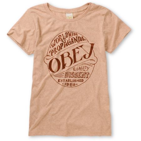 Obey Quality Heather Khaki Tri-Blend Tee Shirt