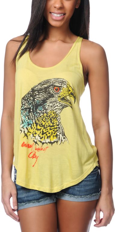 Obey Animal Instinct Yellow Melody Tank Top