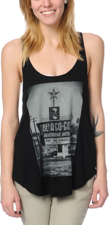 Obey A Go-Go Black Melody Tank Top