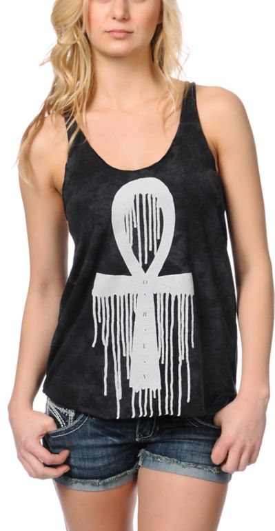 Obey Crux Ansata Black Tie Dye Tank Top