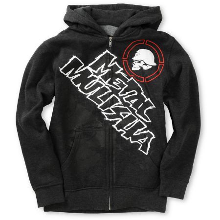 Metal Mulisha Boys Trigger Charcoal Zip Up Hoodie