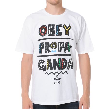 Obey Guys Port Au Prince White Tee Shirt