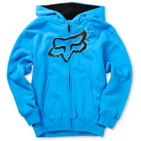 Fox Boys Pixelated Blue Zip Up Hoodie