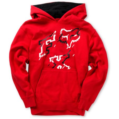 Fox Boys Disorder Red Pullover Hoodie
