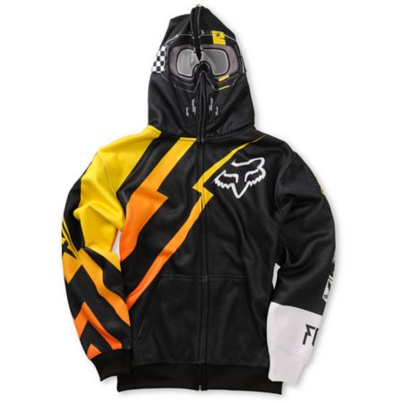 Fox Boys Looney Black Full Zip Face Mask Hoodie