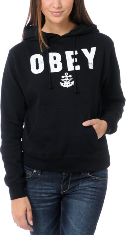 Obey Navy Black Pullover Hoodie