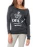 Obey Girls Nada Vandal Grey Crew Neck Sweatshirt
