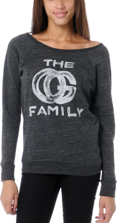 Obey Girls OG Family Vandal Crew Neck Sweatshirt