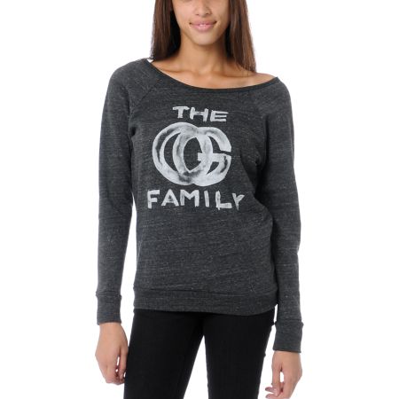 Obey Girls OG Family Vandal Crew Neck Sweatshirt