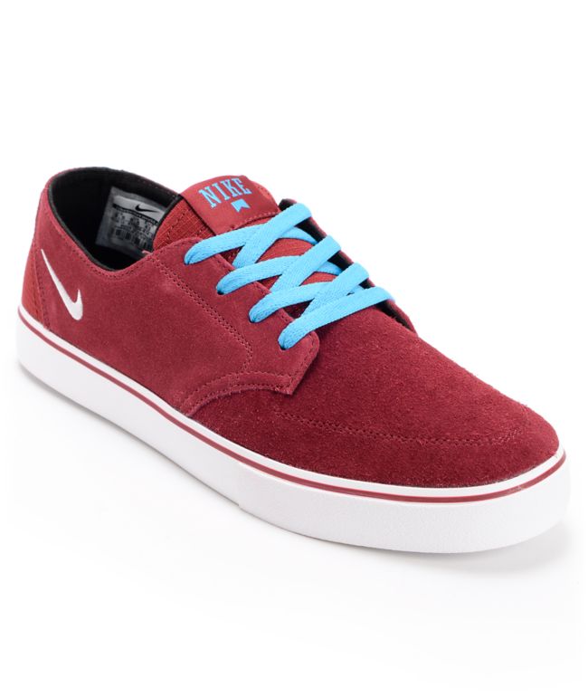 Nike Braata LR Red, Blue & White Skate Shoe