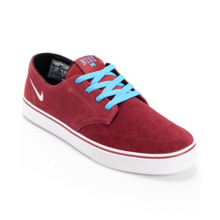 Nike Braata LR Red, Blue & White Skate Shoe