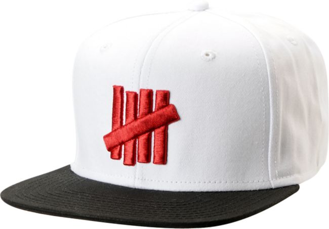 Undefeated Five Strike White & Black 2-Tone Snapback Hat