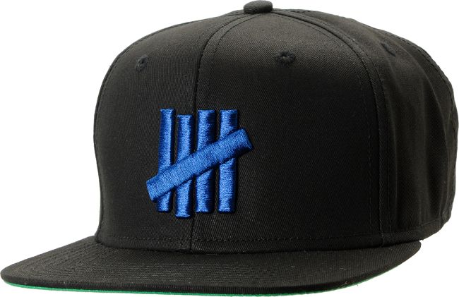 Undefeated Five Strike Black & Blue Snapback Hat