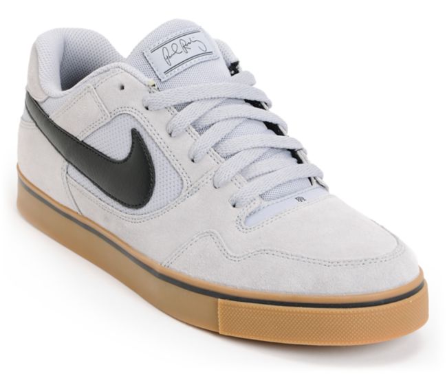 Nike SB P-Rod 2.5 Wolf Grey & Gum Suede Skate Shoe