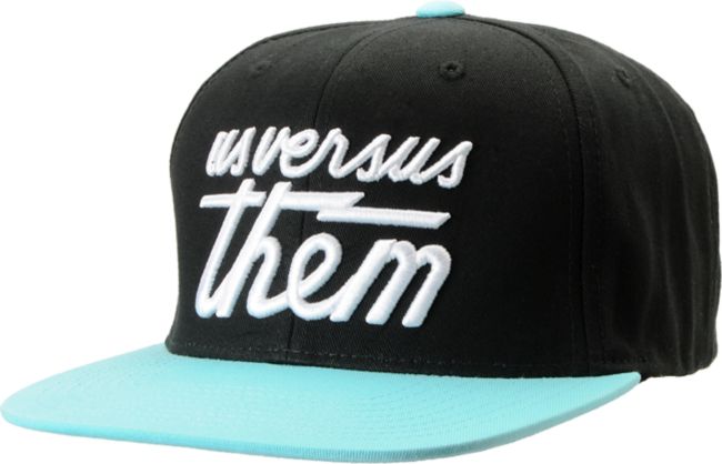Us Versus Them Magnum Black & Turquoise Snapback Hat