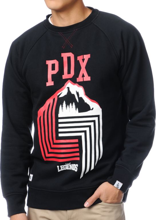Local Legends PDX Black Crew Neck Sweatshirt