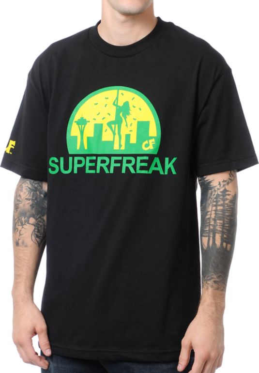 Cake Face Superfreak Black Tee Shirt