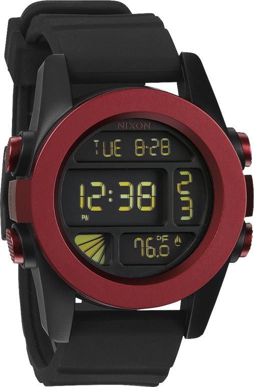Nixon The Unit Red & Black Anodaze Digital Watch