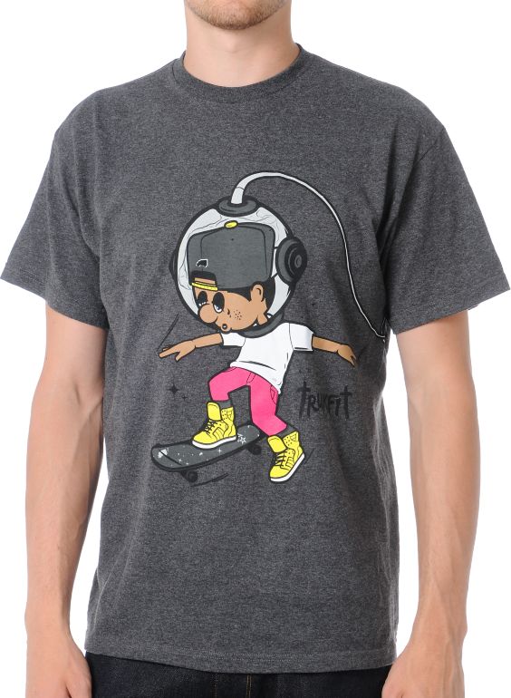 Trukfit Star Grind Charcoal Grey Tee Shirt