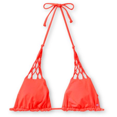 Billabong Sammy Neon Coral Triangle Bikini Top