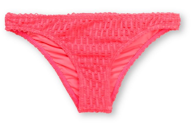 Roxy Sweet Terrain Pink Cheeky Crochet Bikini Bottom