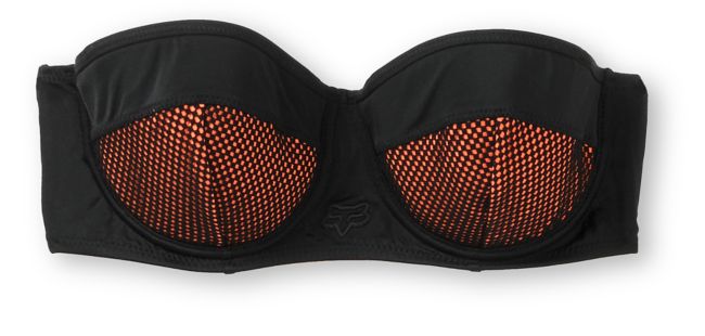 Fox Girls Best Whip Black & Orange Underwire Bikini Top