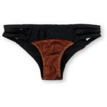 Fox Girls Best Whip Black & Orange Strap Side Bikini Bottom