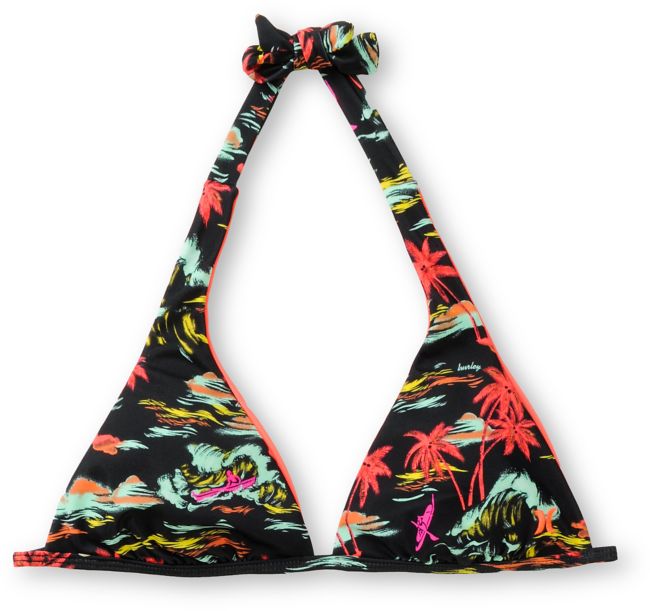 Hurley Swim Flamo Reversible Halter Bikini Top