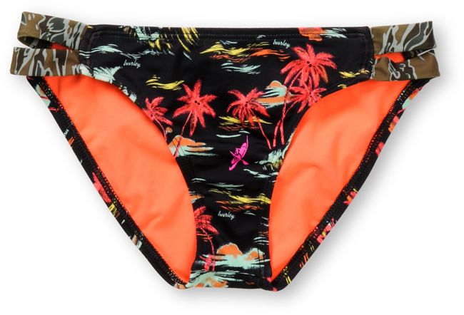 Hurley Swim Flamo Side Strap Bikini Bottom
